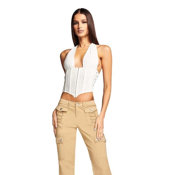 I.AM.GIA. Celestina Corset Top in White - Picture 2 of 3